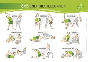 Illustrated poster: training exercises