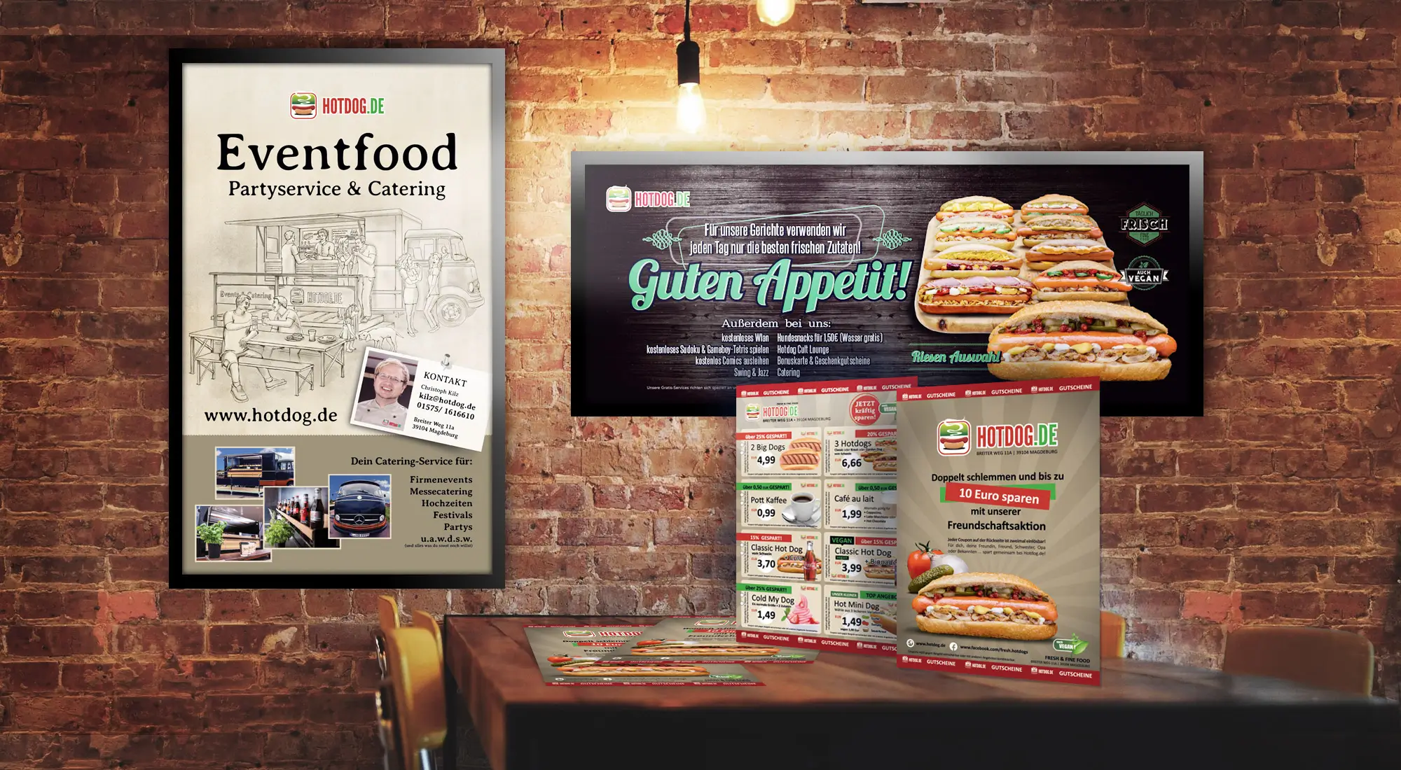 Print Design Posters and Artwork for Hotdog.de by graphic designer Dorothea C