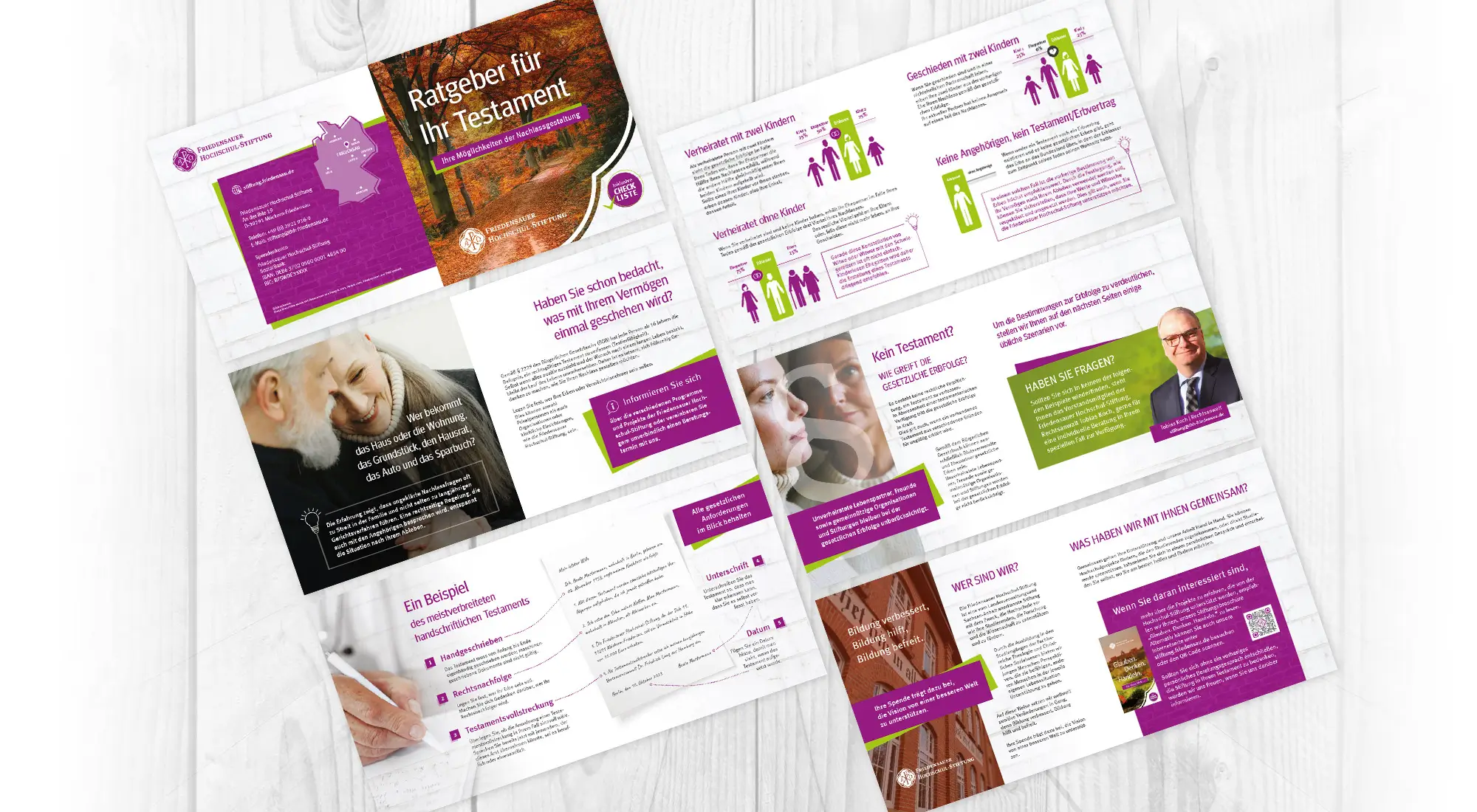 Print Design Brochure for Friedensau Adventist University by Graphic Designer Dorothea C